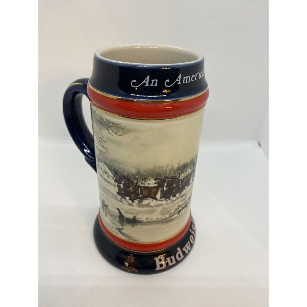 *Budweiser Vintage 1990 Beer Stein Mug Ceramarte Susan Sampson Collector's serie